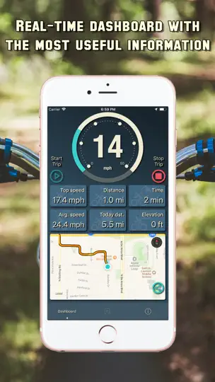 Captura de pantalla de Bike Dashboard en iPhone 1