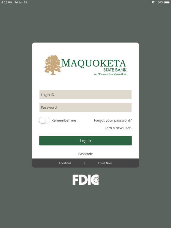 Maquoketa State Bank iPad screenshot 1 - Finance app