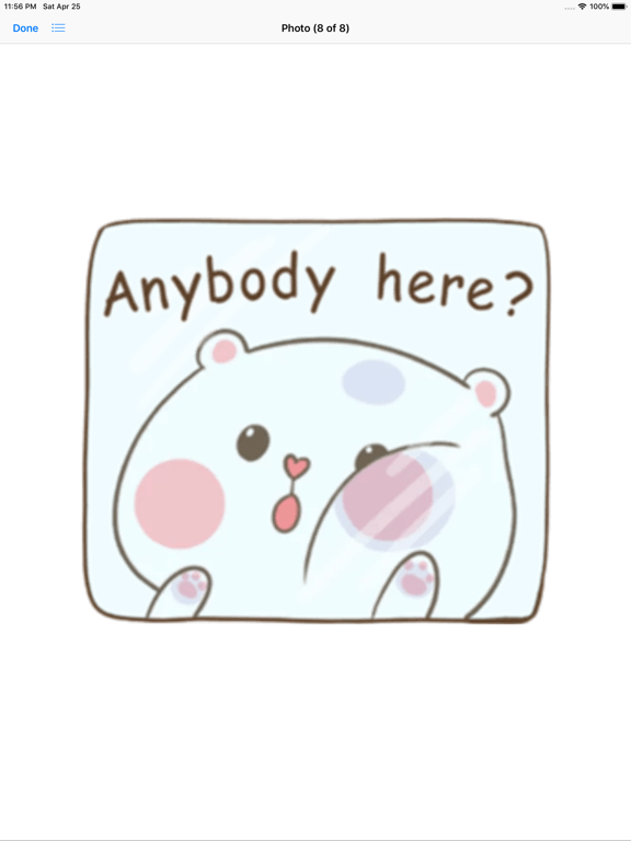 TuaGom Cute Rabbit iPad screenshot 9 - Stickers app