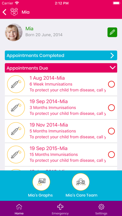 The Well Child App Screenshot