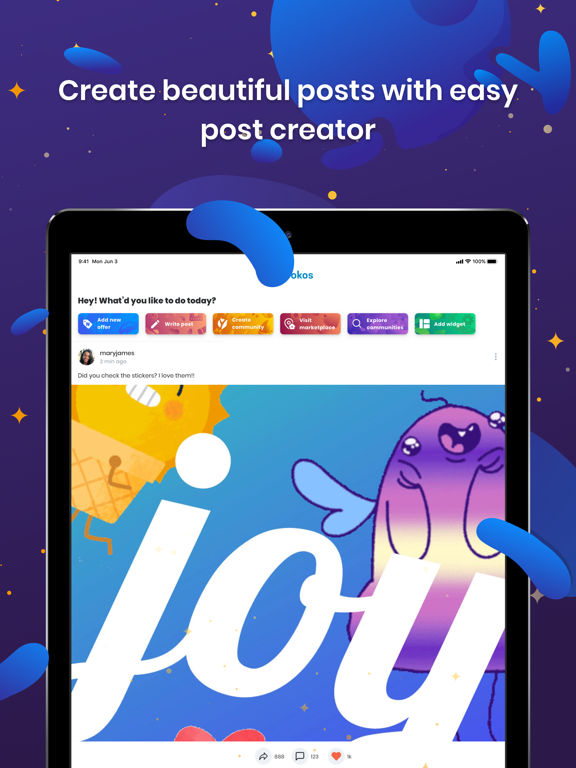 Yookos iPad screenshot 5 - Social Networking app