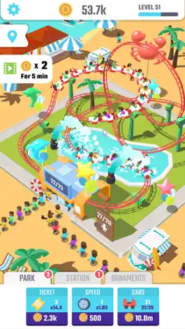 Game screenshot Idle Roller Coaster apk