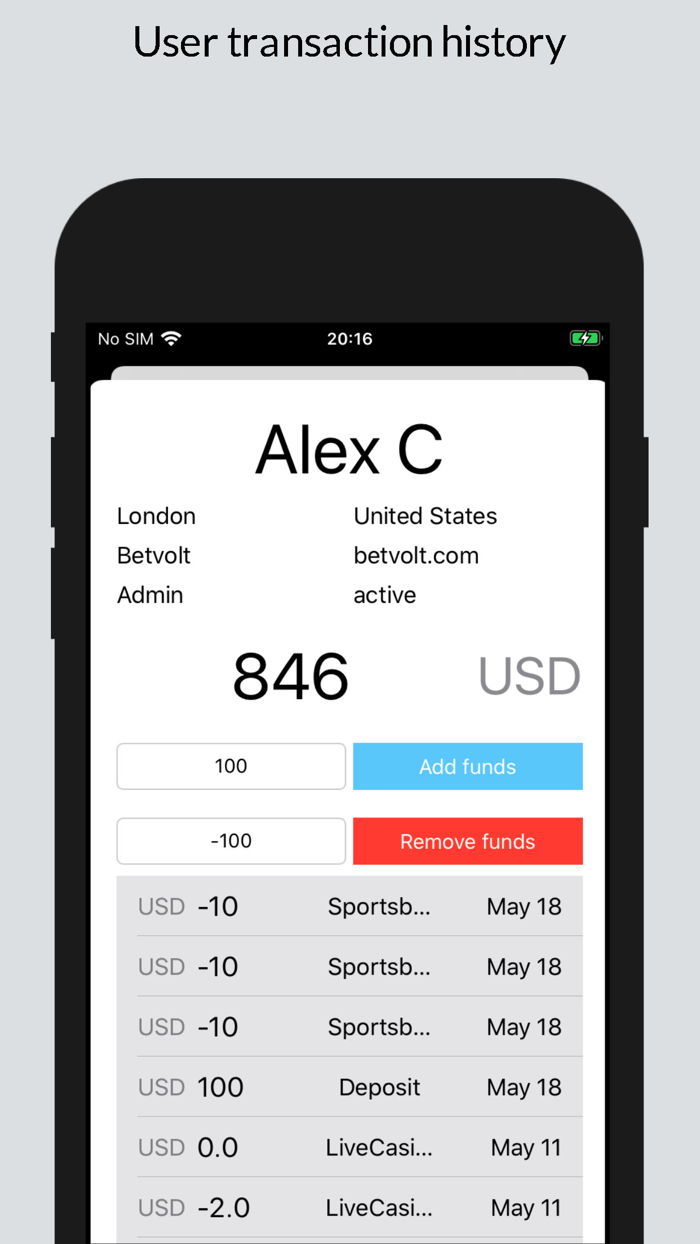 Entertastic white label admin