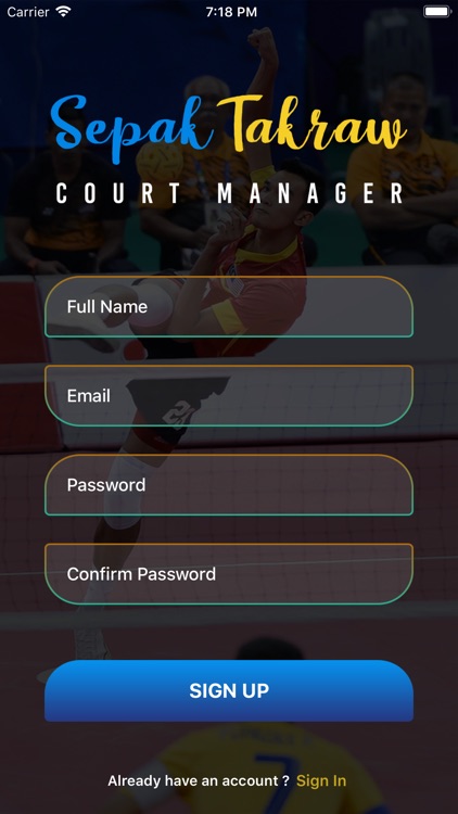 Sepak Takraw Court Manager