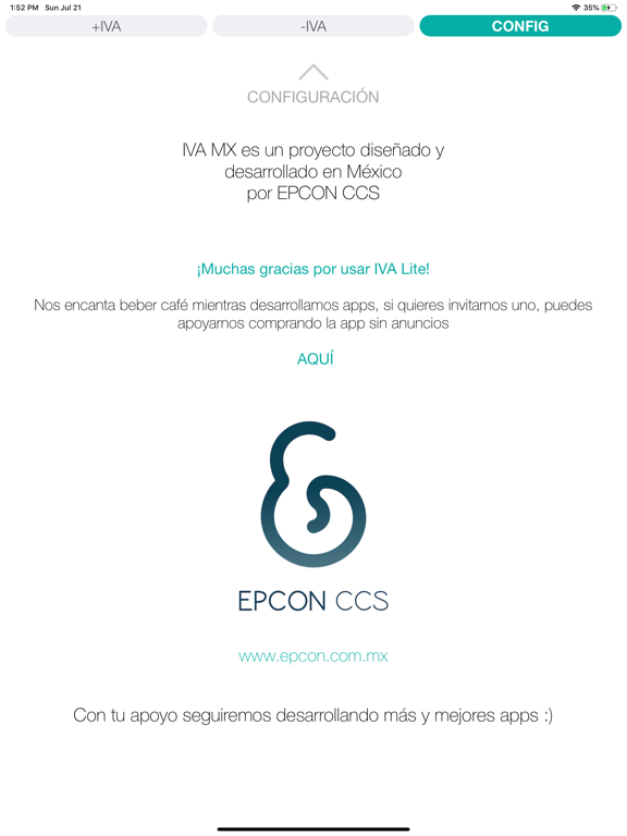 MIVA Lite - Calculadora de IVA iPad screenshot 4 - Finance app