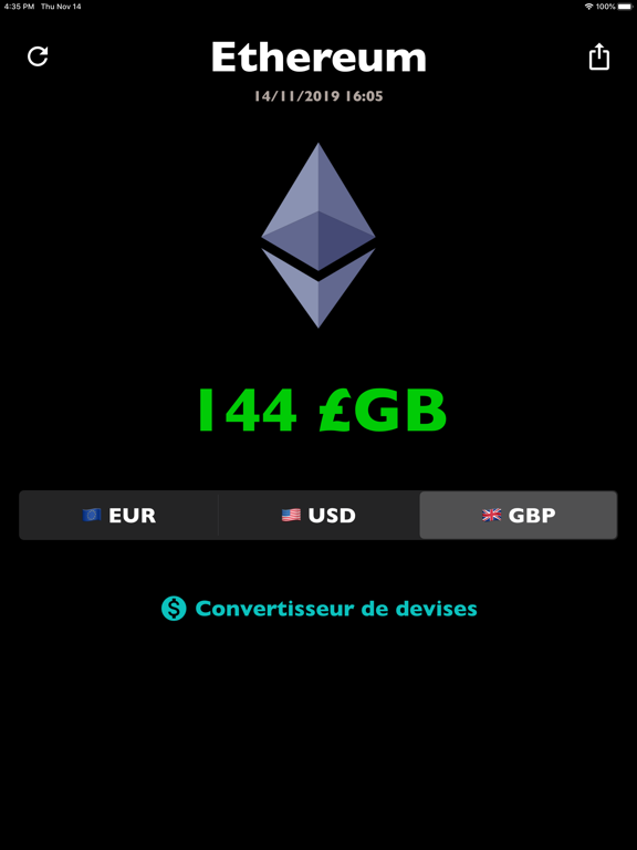 Screenshot #6 pour Ethereum price ETH Taux Prix