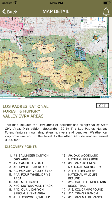 OHV Trail Map California Screenshot