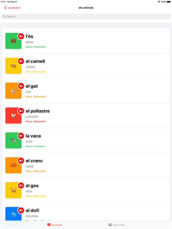 VoCat iPad screenshot 1 - Education app