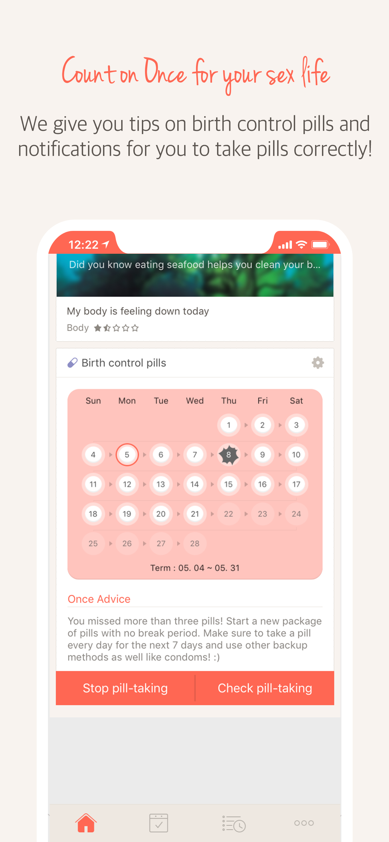 Once(A special period tracker)