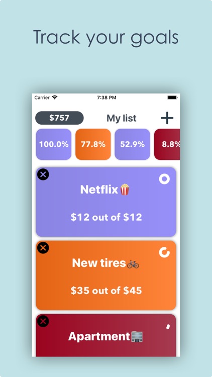 Money box App - Plan purchases