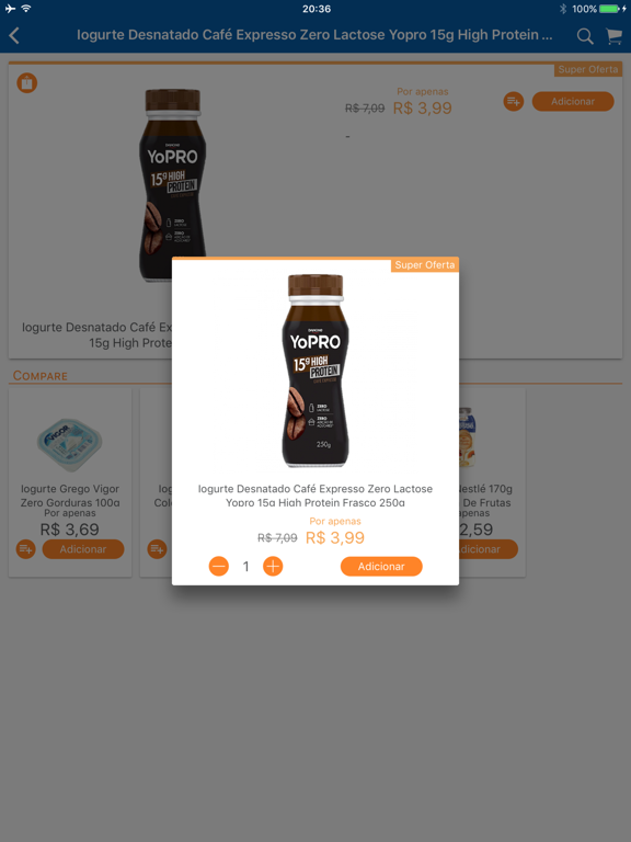 PaguePouco Supermercado Online iPad screenshot