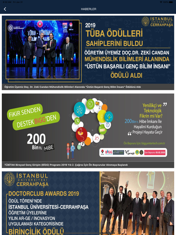 İÜC Mobil iPad screenshot