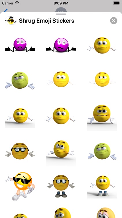 Shrug Emoji Sticker Pack screenshot-5