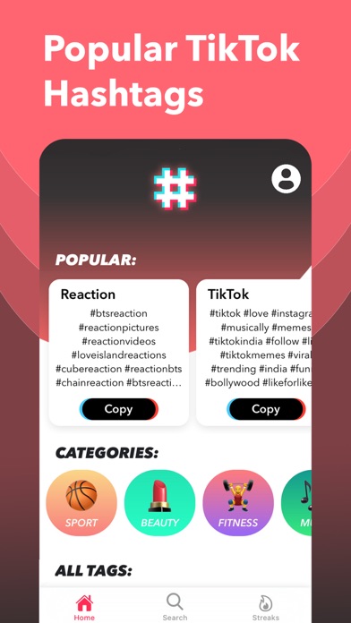 Tik Hashtags - Boost Followers Screenshot