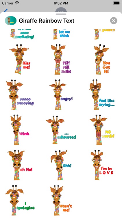 Giraffe Rainbow Text screenshot-3