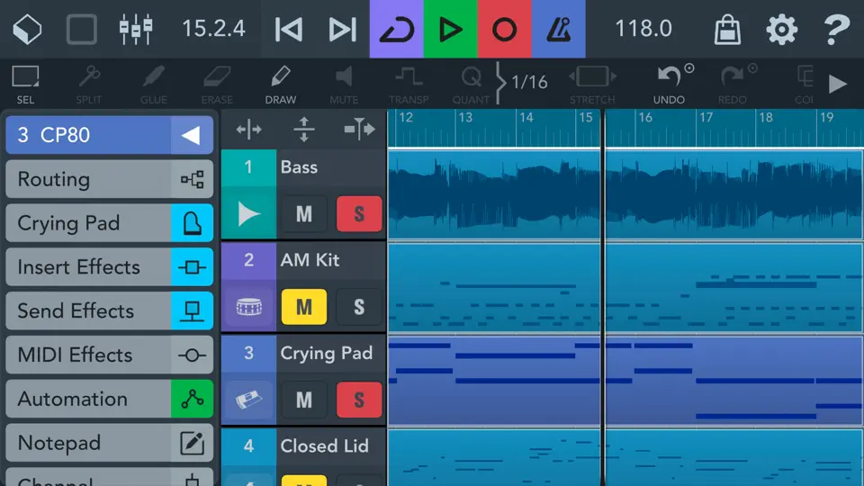 Screenshot von Cubasis LE 3 auf dem iPhone 1