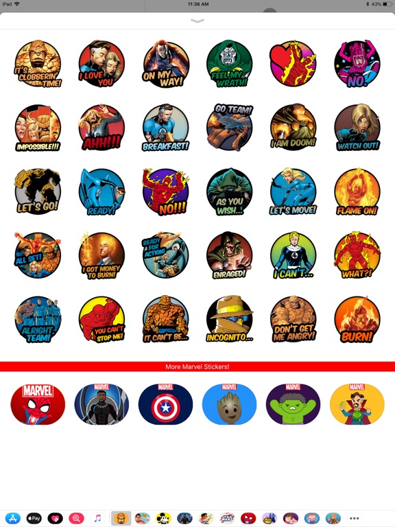 Fantastic Four Stickersのおすすめ画像1