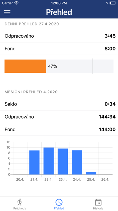 Docházka Screenshot