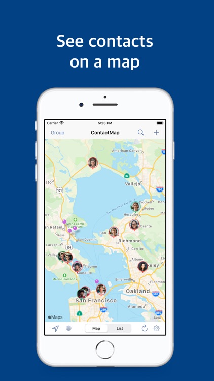 Contacts Map: territory manage