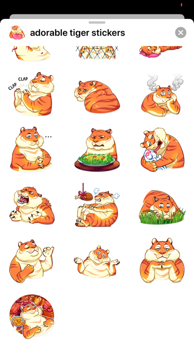 Screenshot #2 pour Adorable Tiger Stickers HD