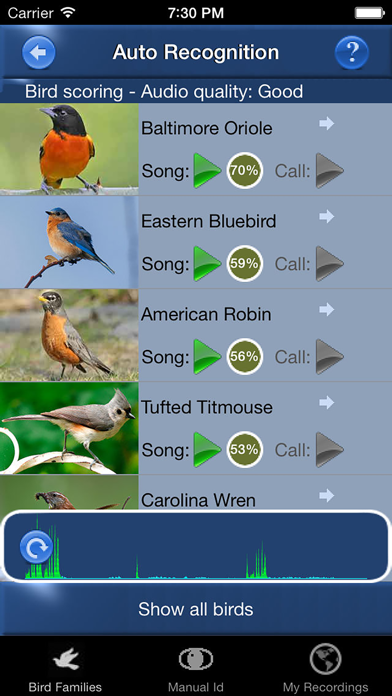 Screenshot #1 pour Bird Song Id Canada birdsongs