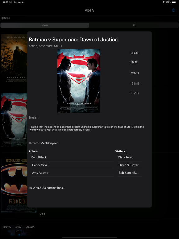 Screenshot #5 pour MoTV - Movie and TV Info