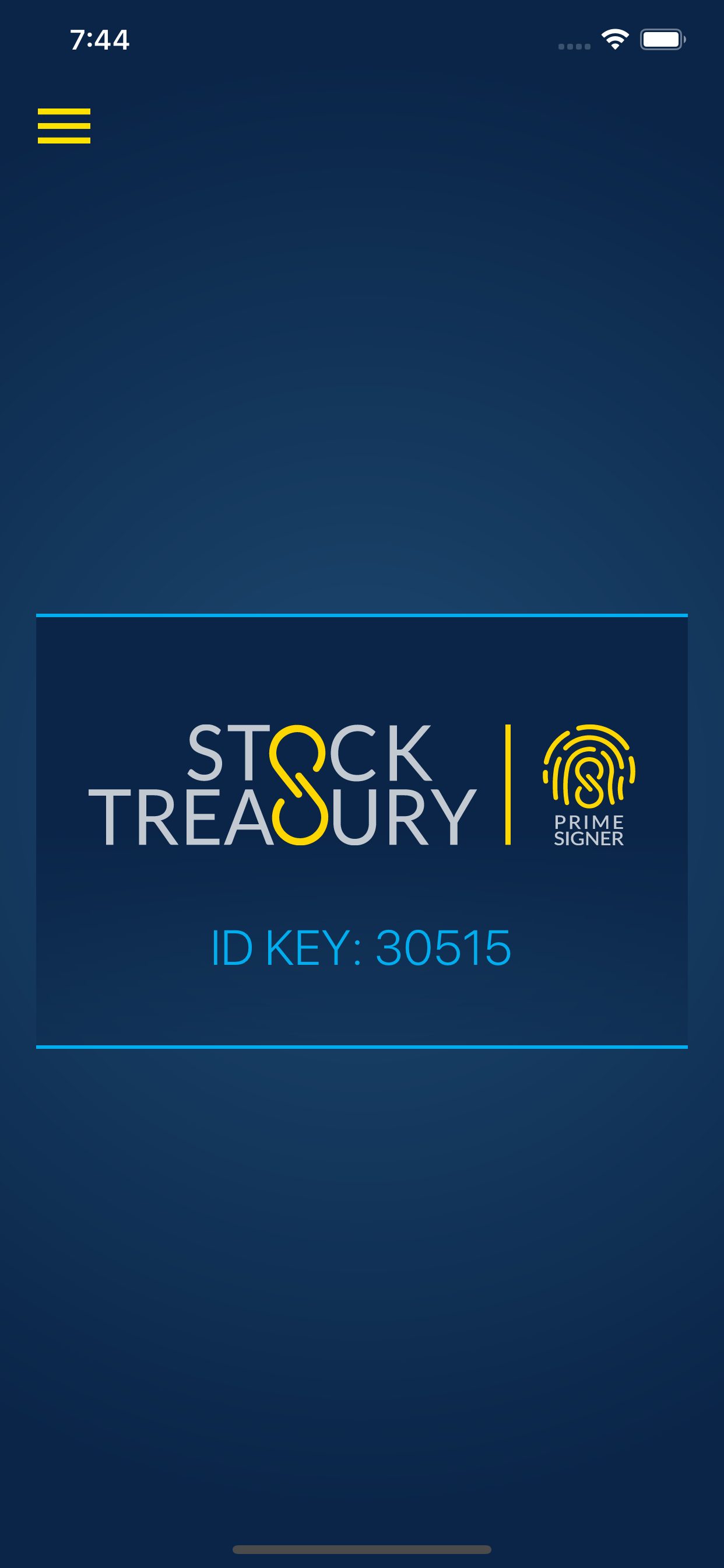 StockTreasury PrimeSigner