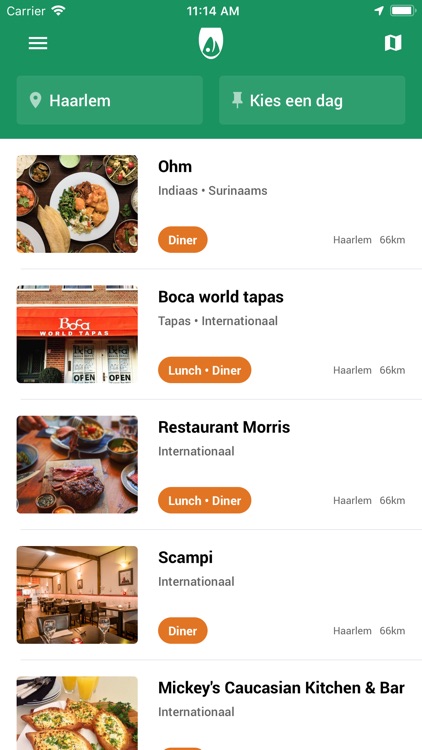 RestaurantKaart: goed uit eten