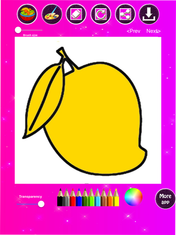 Screenshot #4 pour Fruit & Vegetables Coloring