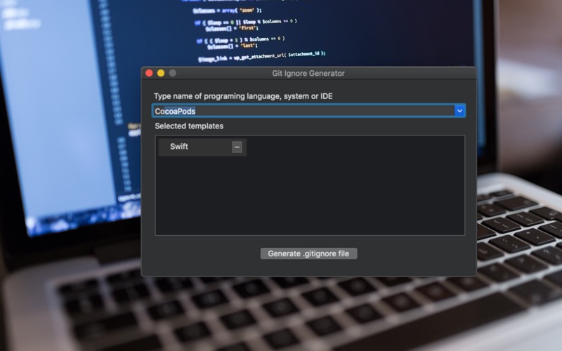 Screenshot #2 pour Git Ignore Generator