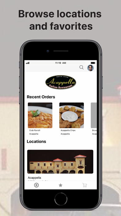 Acappella Italian Restaurant Screenshot