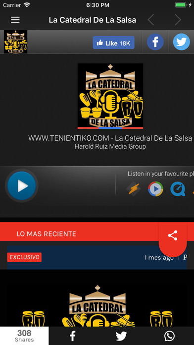 La Catedral De La Salsa Radio iPhone screenshot 6 - Music app