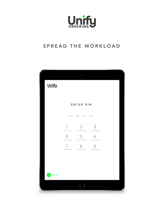 UnifyOrdering iPad screenshot