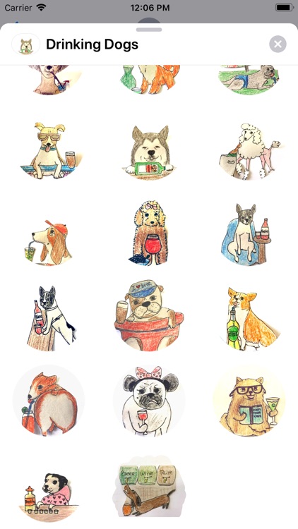 Drinking Dogs Sticker Pack