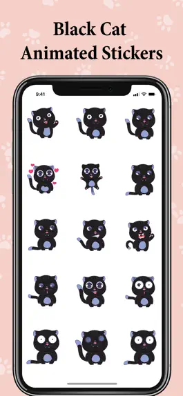Game screenshot Animated Black Catmoji GIF apk