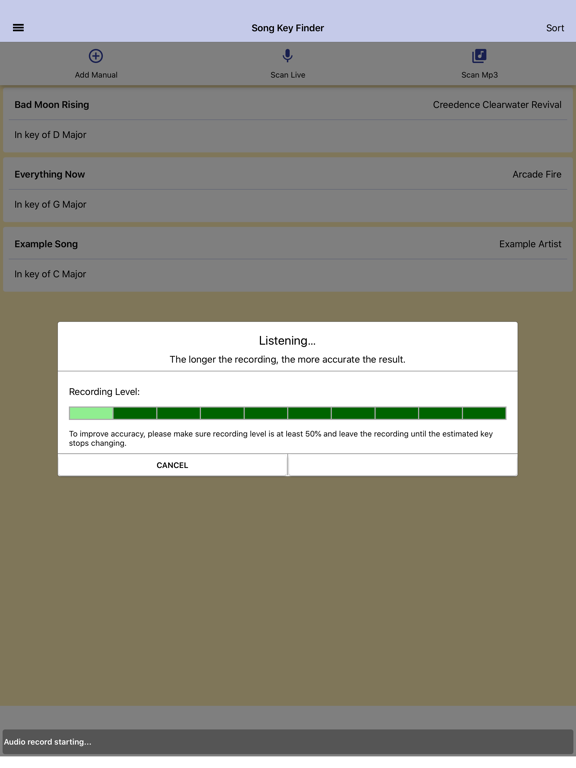 Song Key Finder iPad screenshot
