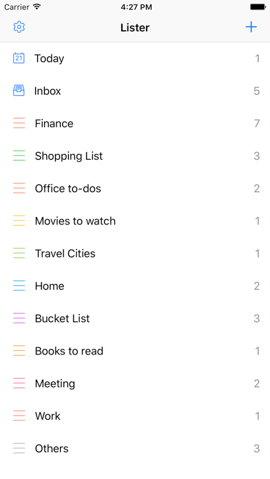 Screenshot #1 pour Lister - Todo List & Reminder