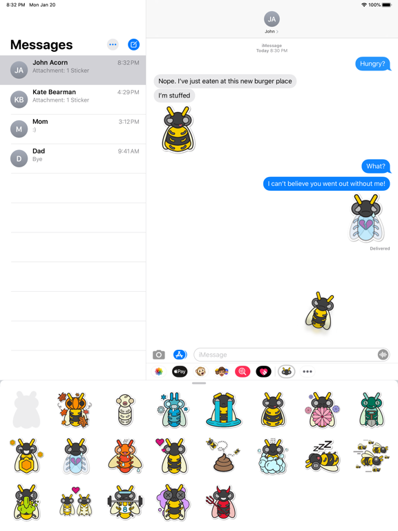 Screenshot #5 for Insecta Stickers