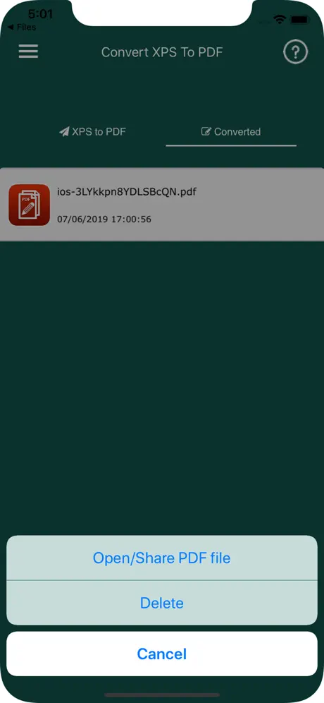 將XPS轉換為PDF