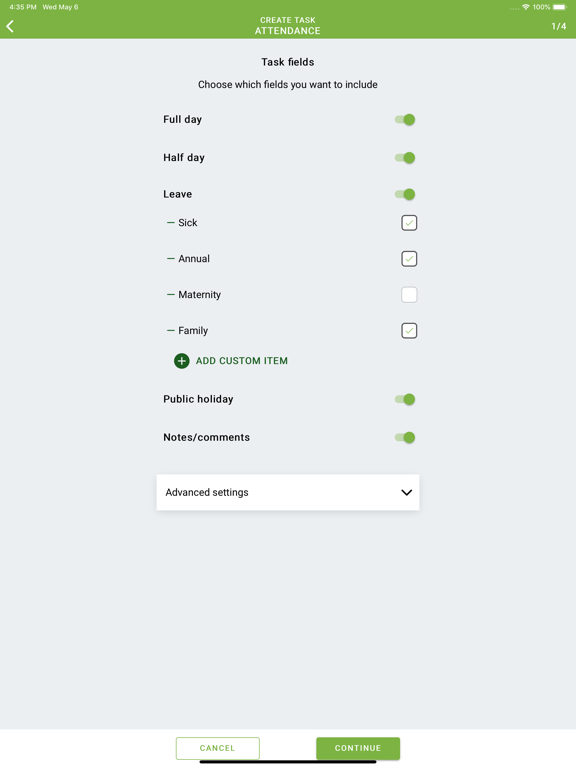 Tillo.app iPad screenshot 2 - Productivity app