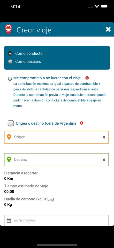 Carpoolear - This tool simplifies trip planning by allowing users to specify their role as driver or passenger and transparently calculate the carbon footprint reduction.