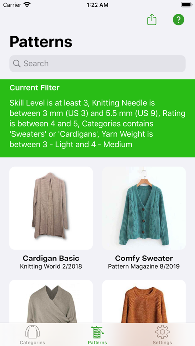 Knitting Patterns Full screenshot 3