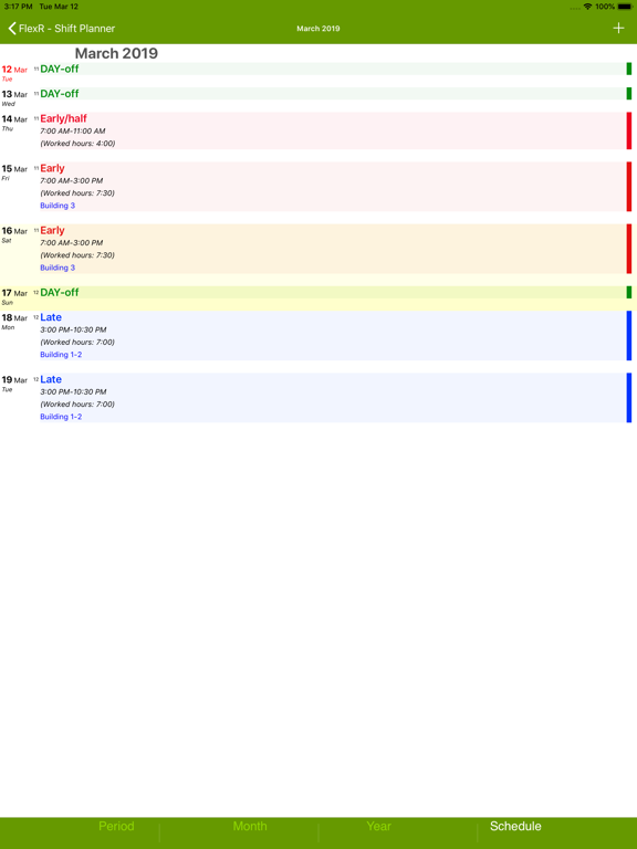 FlexR (Shift planner) iPad screenshot 7 - Business app