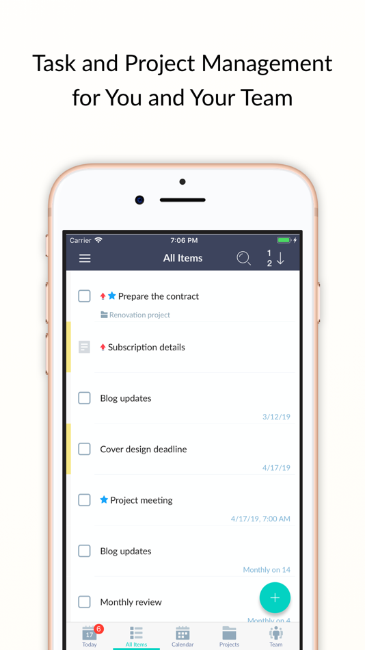 #1. Hitask: Team Task Management (iOS) 由: human > computer