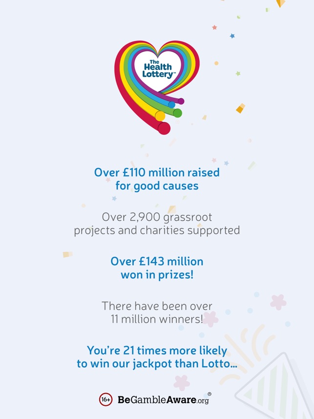 Health Lottery Odds >> The Health Lottery On The App Store Health Lottery Odds >> The Health Lottery On The App Store