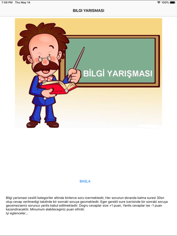 Screenshot #4 pour Bilgi Yarışması Zeka Oyunu