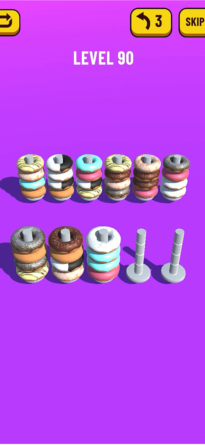 Donut Stack Puzzle