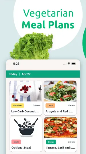 Vegetarian Meal Plan & Recipes screenshot 1