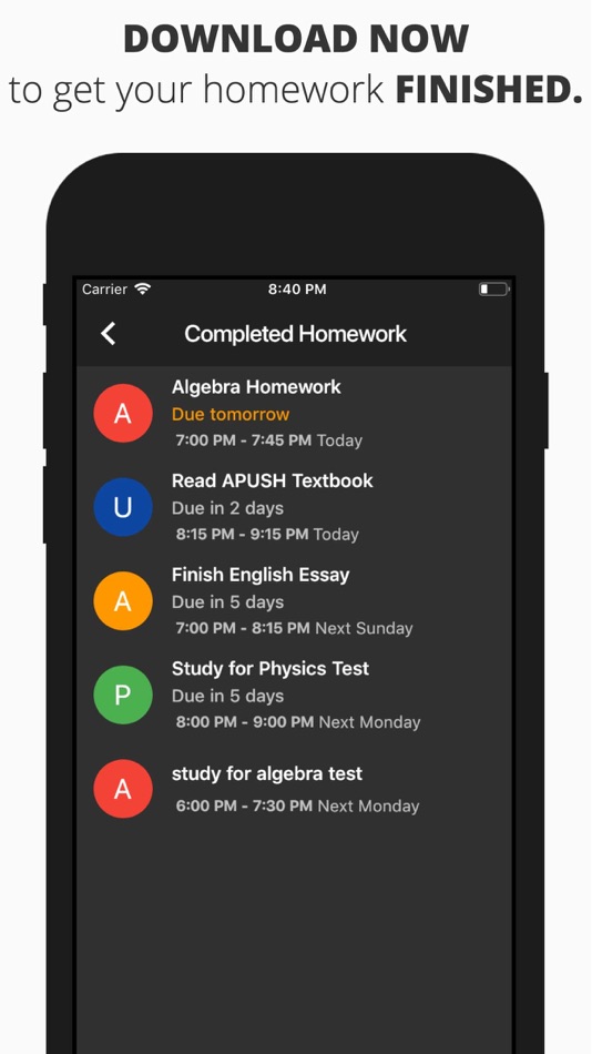 #8. Finished. - Get Homework Done (iOS) 由: Blue Desk Labs, LLC
