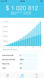 compound interest graph iphone screenshot 2